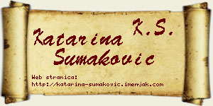 Katarina Šumaković vizit kartica